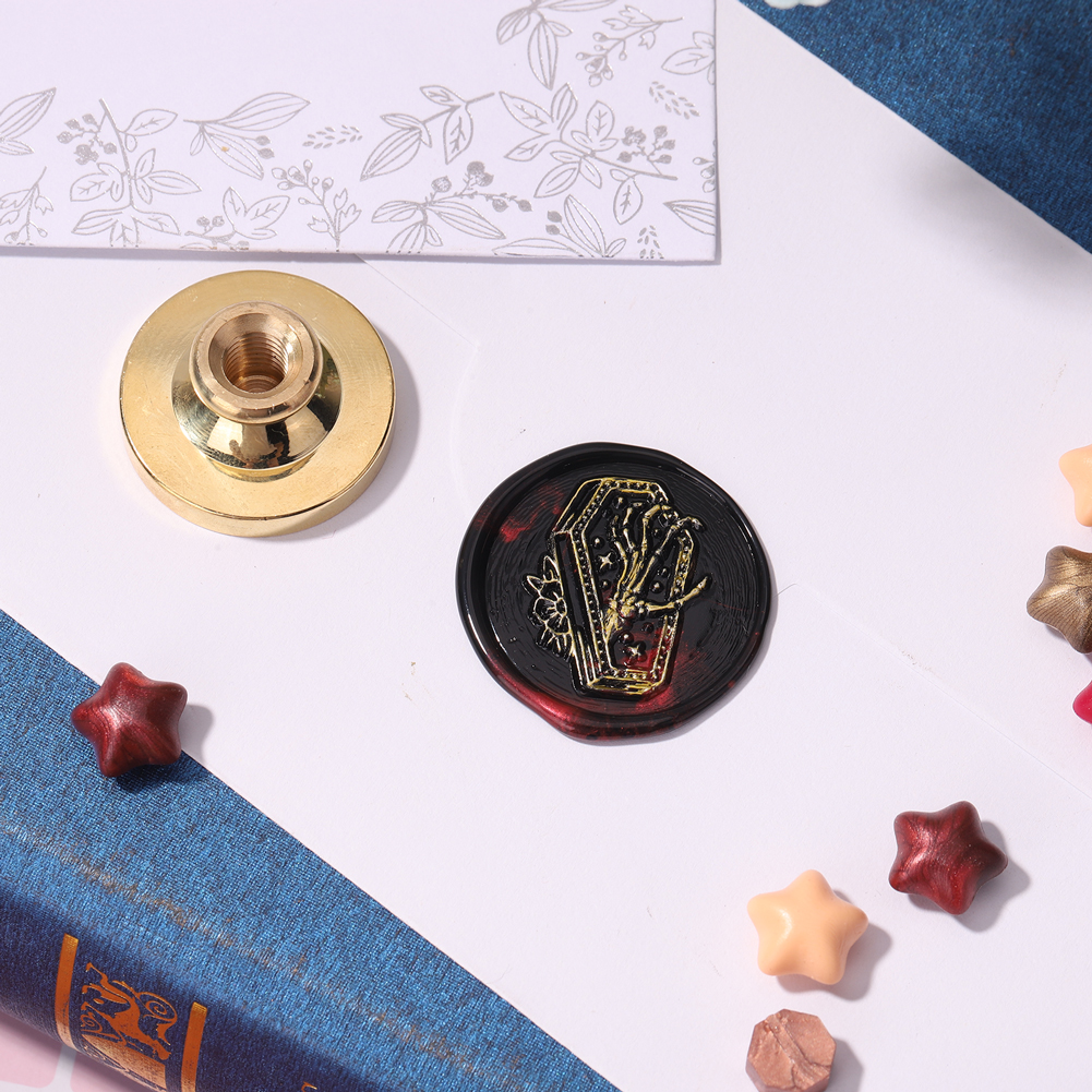30mm Skull Round Fire Lacquer Seal Wax Head - Wax Seal Stamp от Peggybuy WW