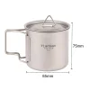 Outdoor titanium cup pure titanium water cup camping portable tea cup coffee cup titanium alloy folding mug