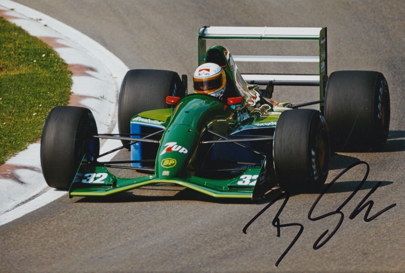 Bertrand Gachot Hand Signed 12x8 Photo Poster painting - F1 Autograph - Jordan 2.