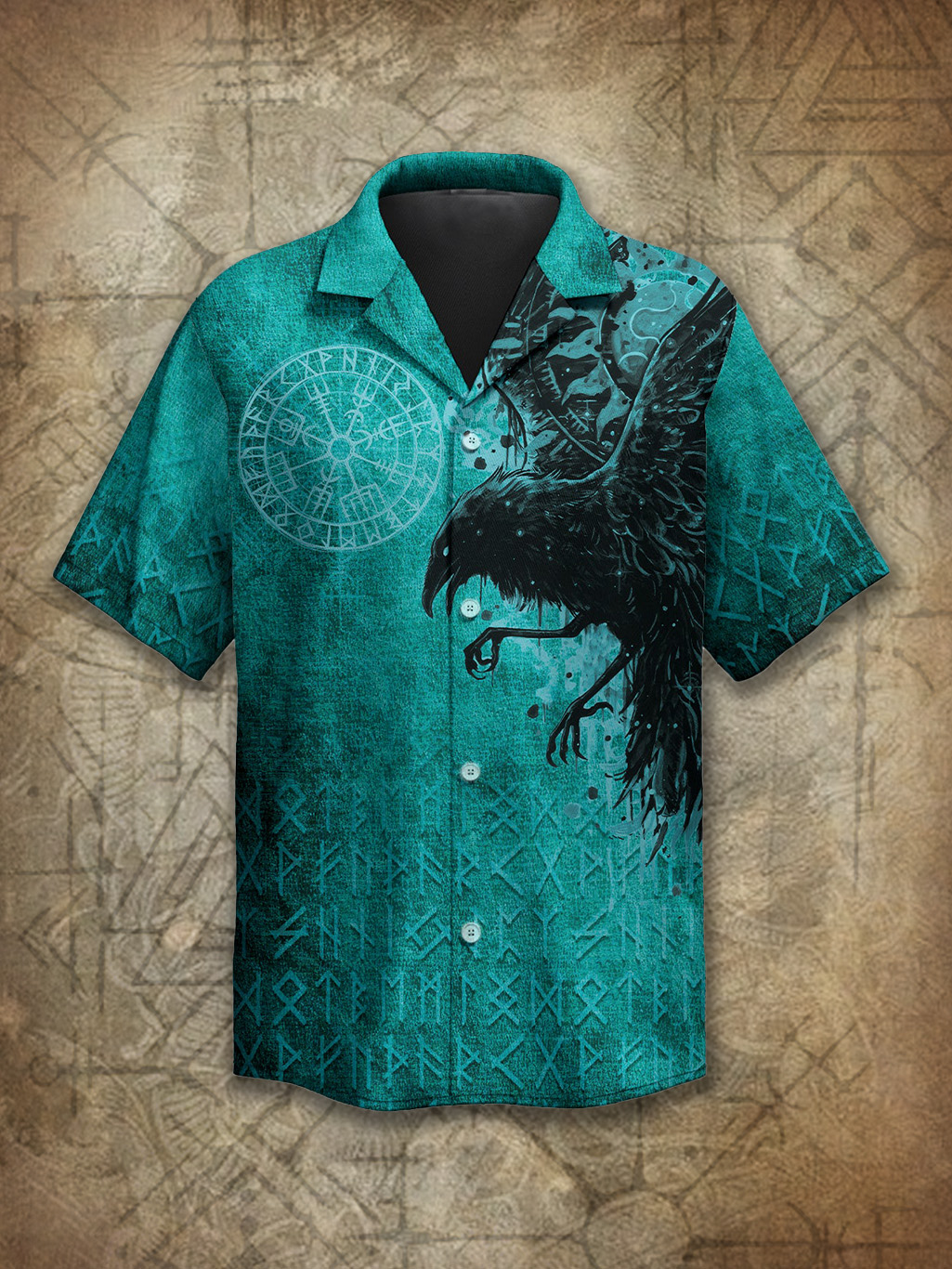 Viking Raven's Omen Totem Spirit Power Heritage Hawaiian Shirt / Rvogue / Rvogue