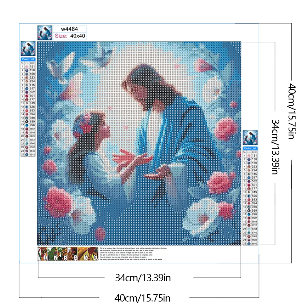 Diamond Painting - Full Round Drill - Jesus Girl(Canvas|40*40cm)