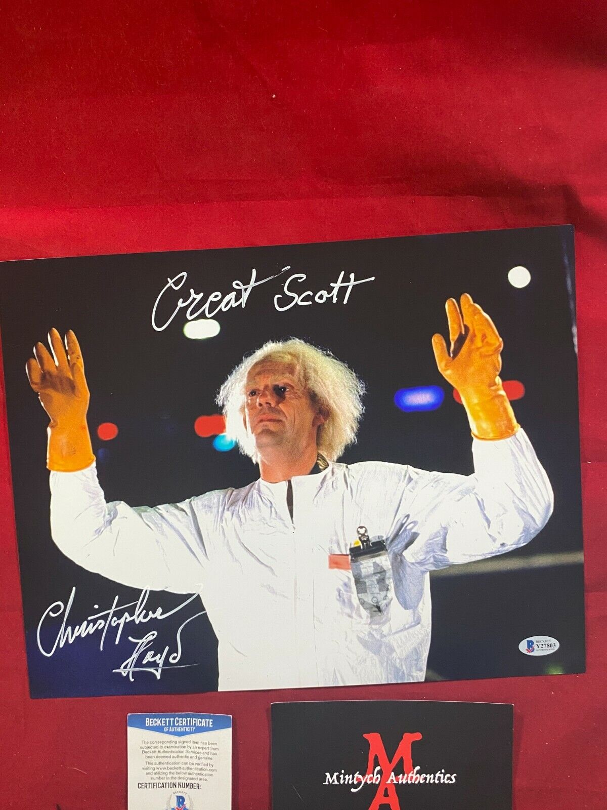 CHRISTOPHER LLOYD SIGNED 11x14 Photo Poster painting! BACK TO THE FUTURE! BECKETT COA! DOC BROWN