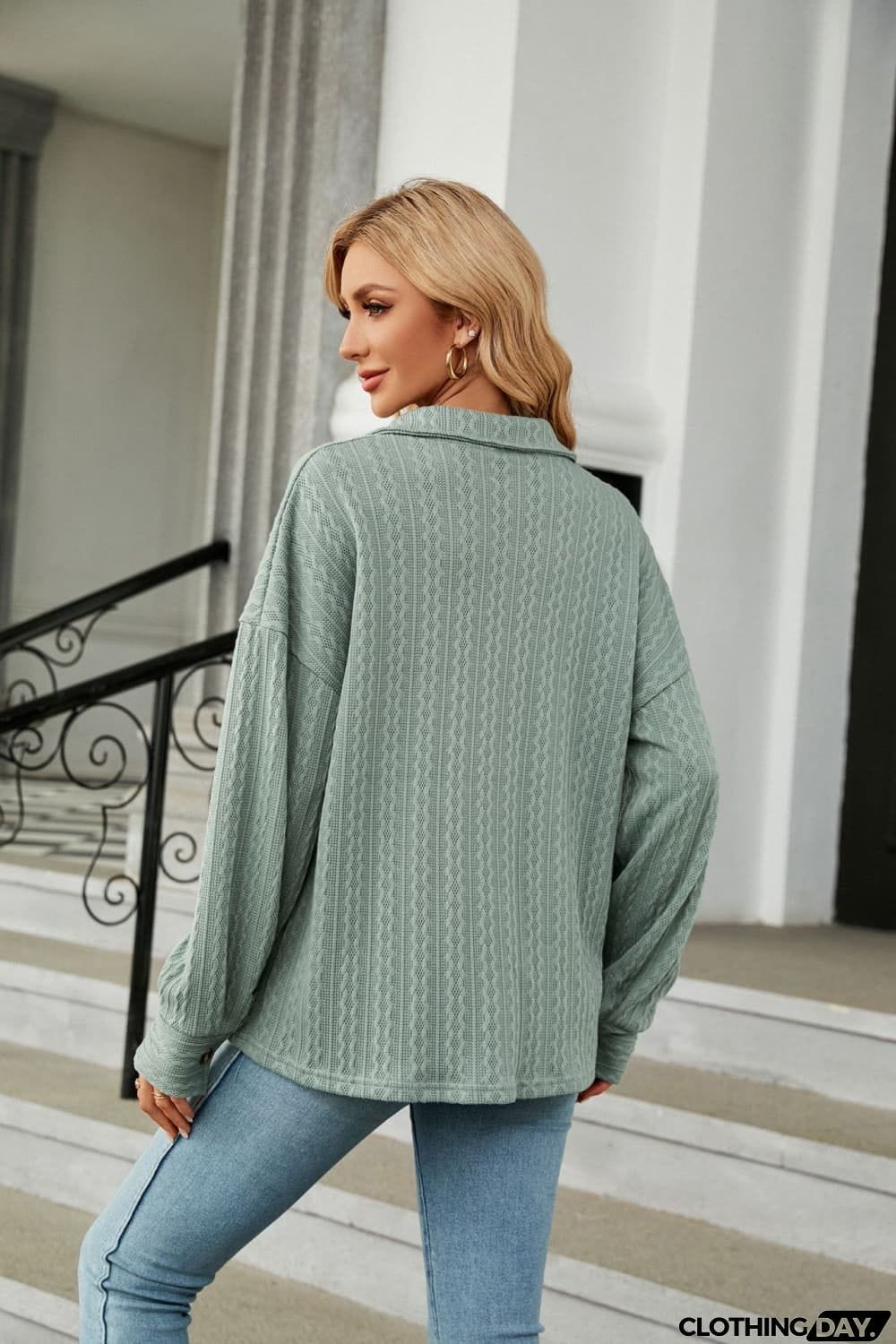 Dropped Shoulder Shirt Jacket