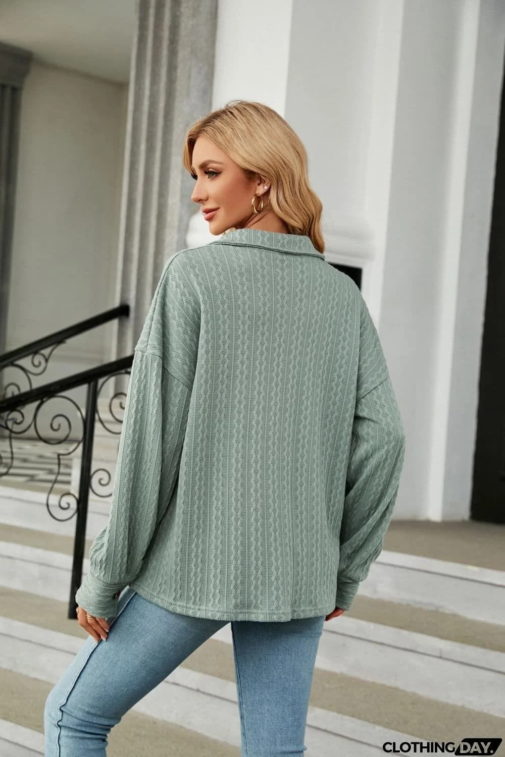 Dropped Shoulder Shirt Jacket