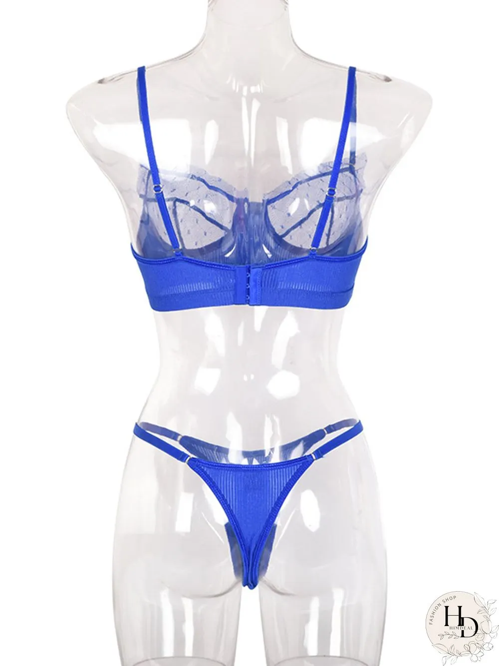 Lace Mesh Eyelashes Lace Sling Lingerie Set