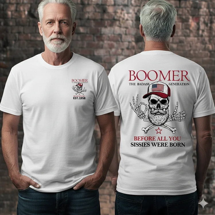 BOOMER Before All You Sissies Were Born US Flag T-shirt, Boomer The Badass Generation Unisex T-shirt,  Hoodie, Custom Year Of Birth Sweatshirt