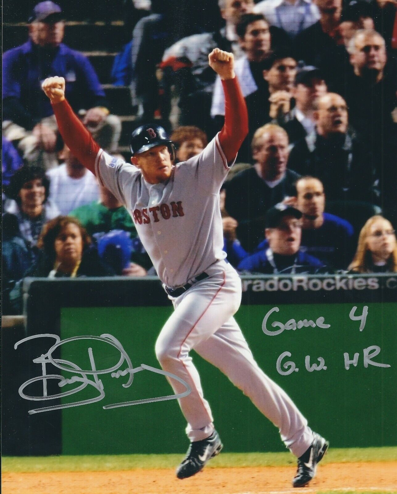 Autographed 8X10 BOBBY KIELTY GAME 4 GW HR