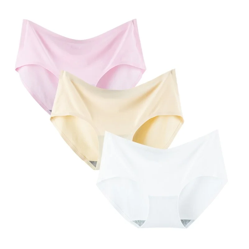 3Pcs/lot Seamless Panty Set Underwear Female Comfort Briefs Underpants Soft Invisible Intimates Lingerie M-XL Women Panties