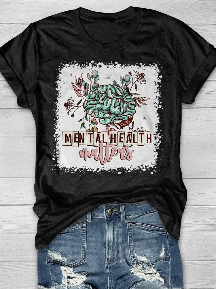 Mental Health Matters Print Short Sleeve T-shirt