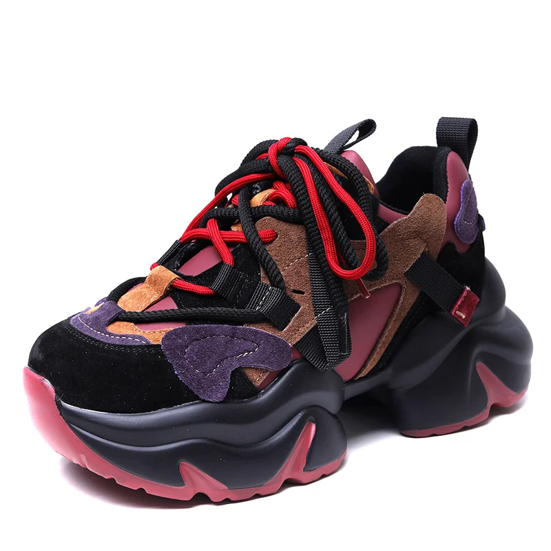 Yyvonne Color Old Dad Shoes In The Autumn And Winter 2025 New Thick Soles Light Casual Sneakers Warm Plus Velvet Cotton Shoes