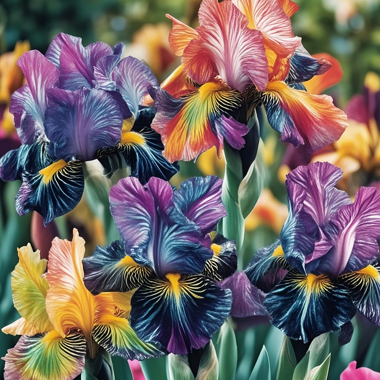 💐Rainbow Iris (Iris germanica)—Low Maintenance & Long Blooming