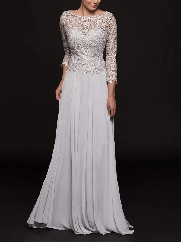 Round Neck Lace Maxi Dress