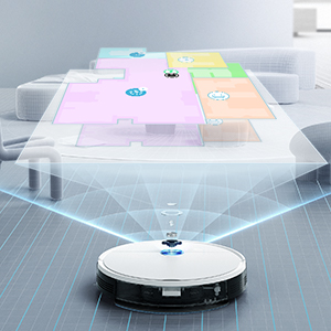 yeedi 3000Pa robot vacuum cleaner disposal station, app alexa google home compatible