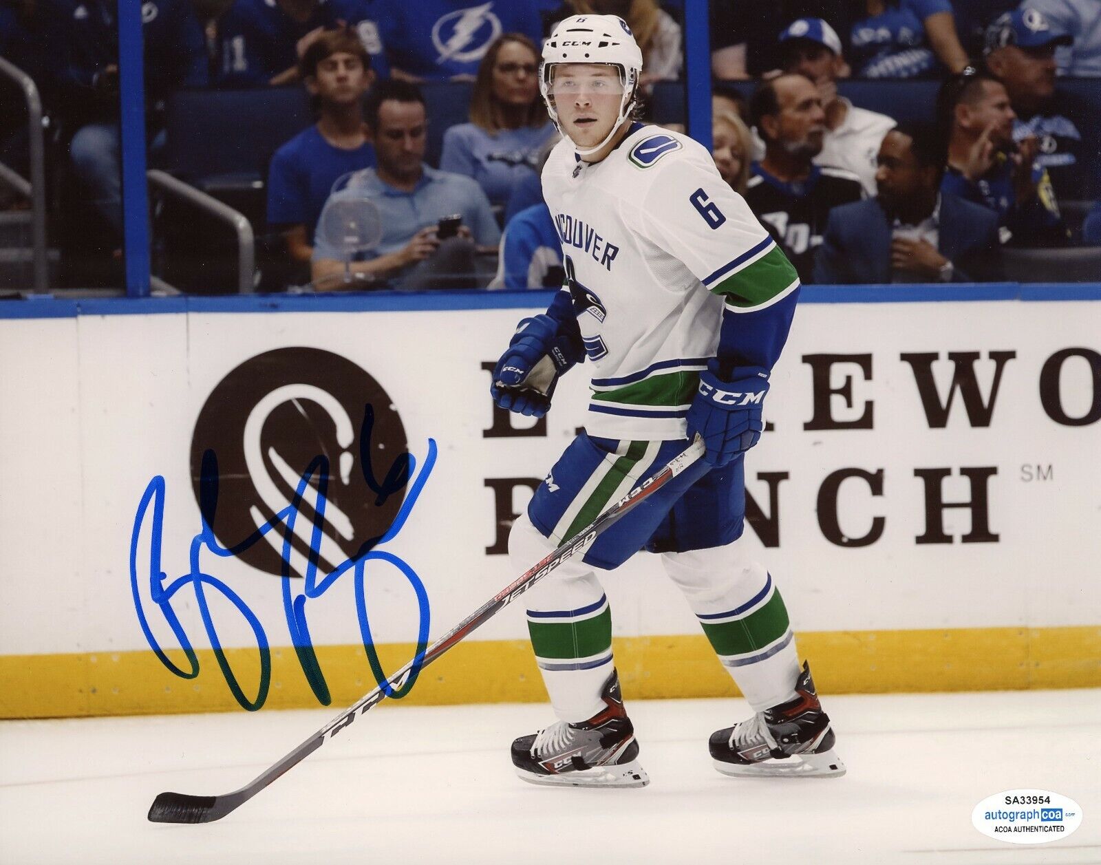 Vancouver Canucks Brock Boeser Autographed Signed 8x10 NHL Photo Poster painting ACOA #5