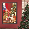 (40*60cm)Christmas Dog and Gifts - Full Round Drill Diamond Painting
