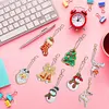8PCS Diamond Art Keyring Sabta Double Sided Rhinestone Painting Keychain Pendant