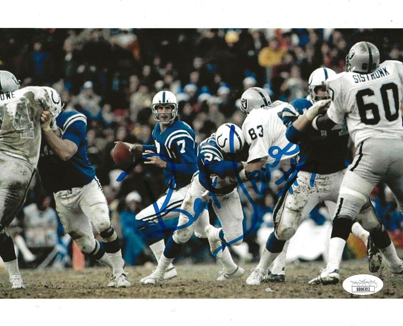 Bert Jones signed Baltimore Colts 8x10 Photo Poster painting autographed 3 JSA