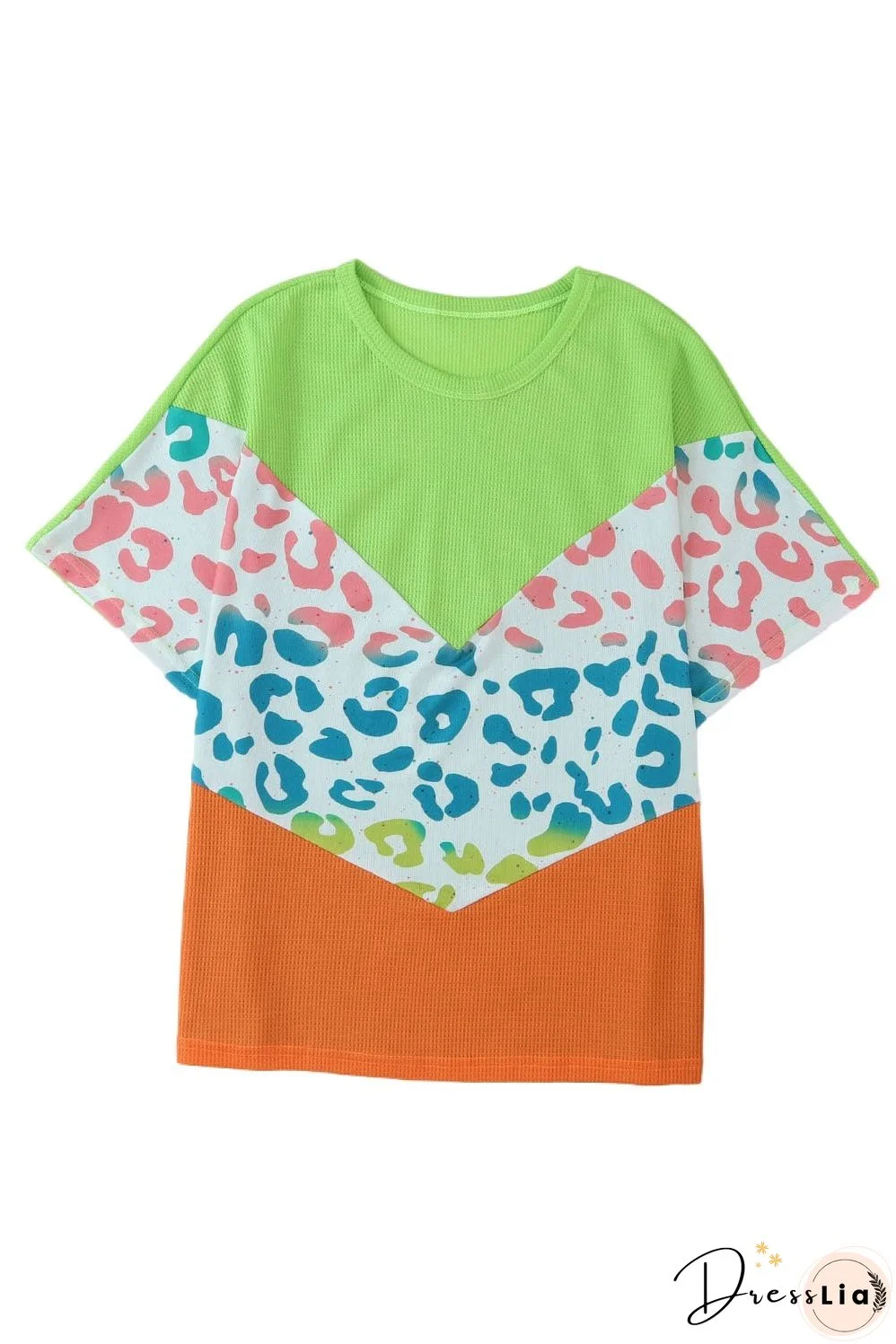 Leopard Waffle Knit T-Shirt