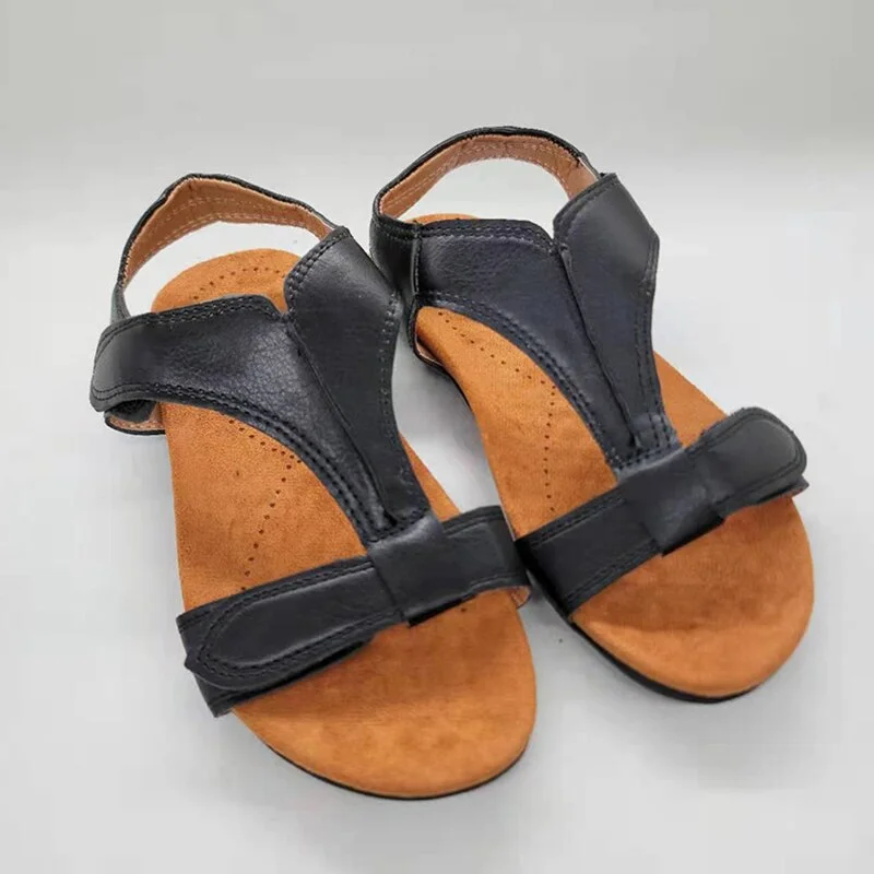 Women Durable Soft Outdoor Beach Sandals Retro Ankle Strap Lightweight Walking Shoes Slip On Sandals Woman Footwear