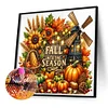 Diamond Painting-DIY Full Round Drill Fall Thanksgiving(40*40 CM)