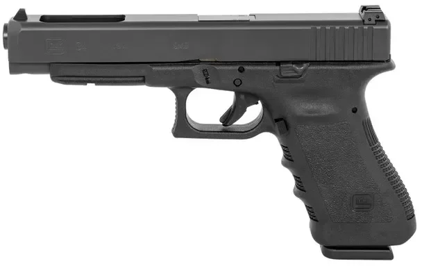 Glock UI3430103 G34 Gen3 Competition 9mm Luger 5,31 Barrel 171 Μαύρο πλαίσιο Αυλωτή διαφάνεια Τραχιά ανάγλυφη λαβή Ρυθμιζόμενα σκοπευτικά Ασφαλής σκανδάλη Κατασκευάζεται στις ΗΠΑ