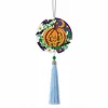 Pendentif de pendentif auto-miroir de voiture &agrave; la peinture de diamants en forme de diamant &agrave; la citrouille