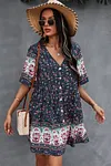 Boho Flutter Sleeves Pocketed Dress