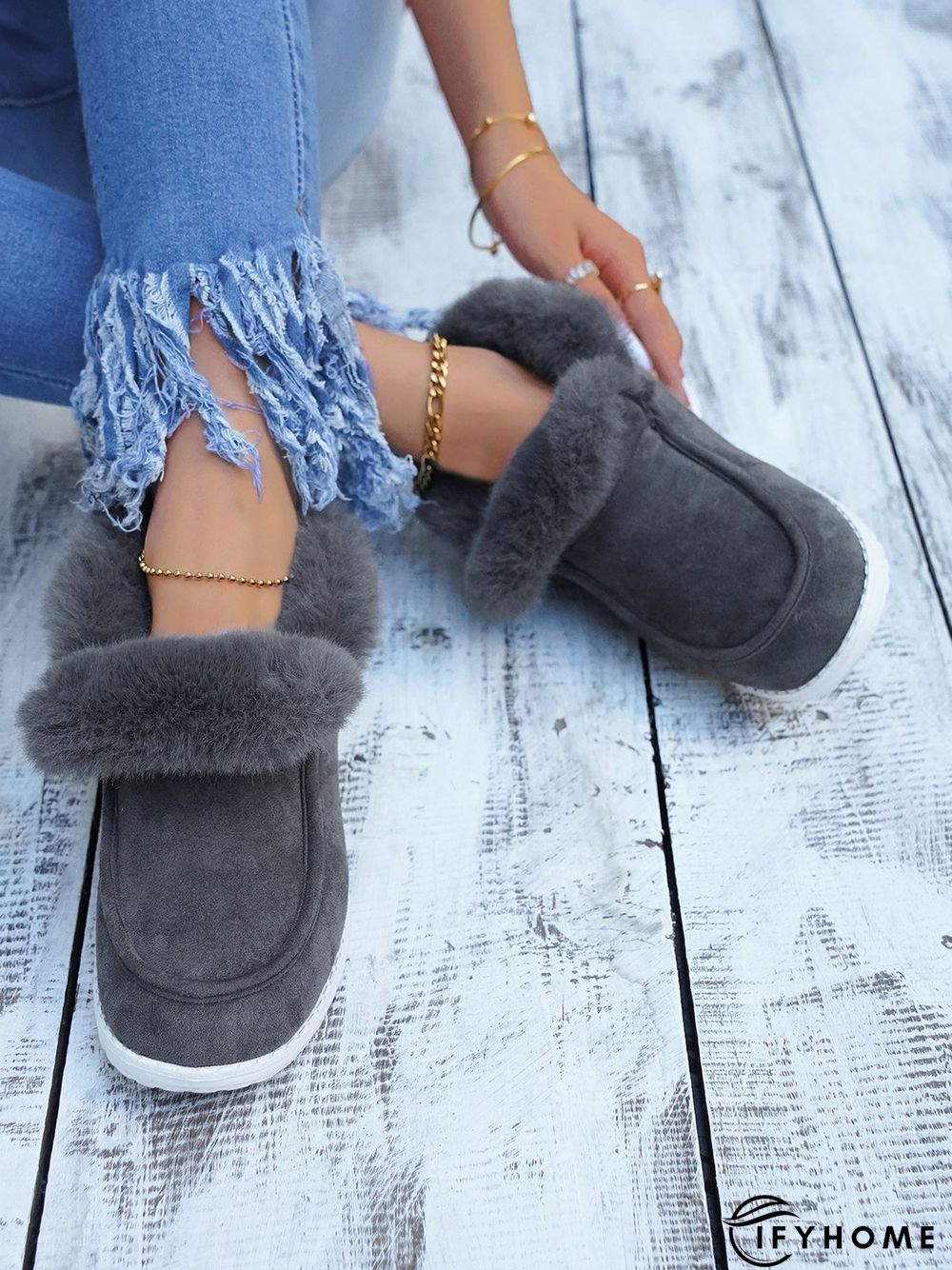 Split Joint Furry Boots | IFYHOME