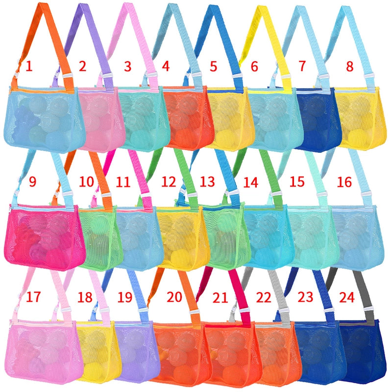 New Color Matching Children’s Toy Bag Shell Storage Bag Travel Beach Bag Hollow Transparent Beach Bag