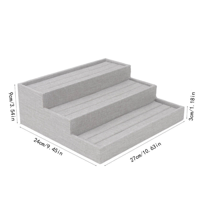 1 Piece Solid Wood Flannel Classic Style Geometric Jewelry Rack