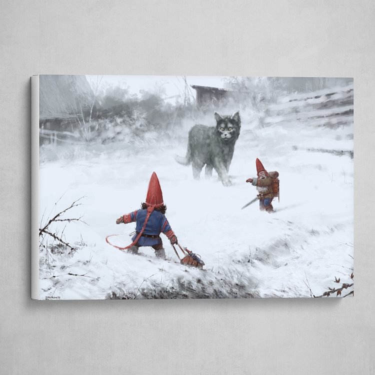 Furry Demon Canvas Wall Art