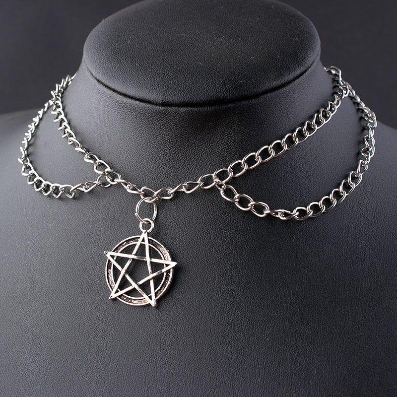 Pentagram Double Layer Choker