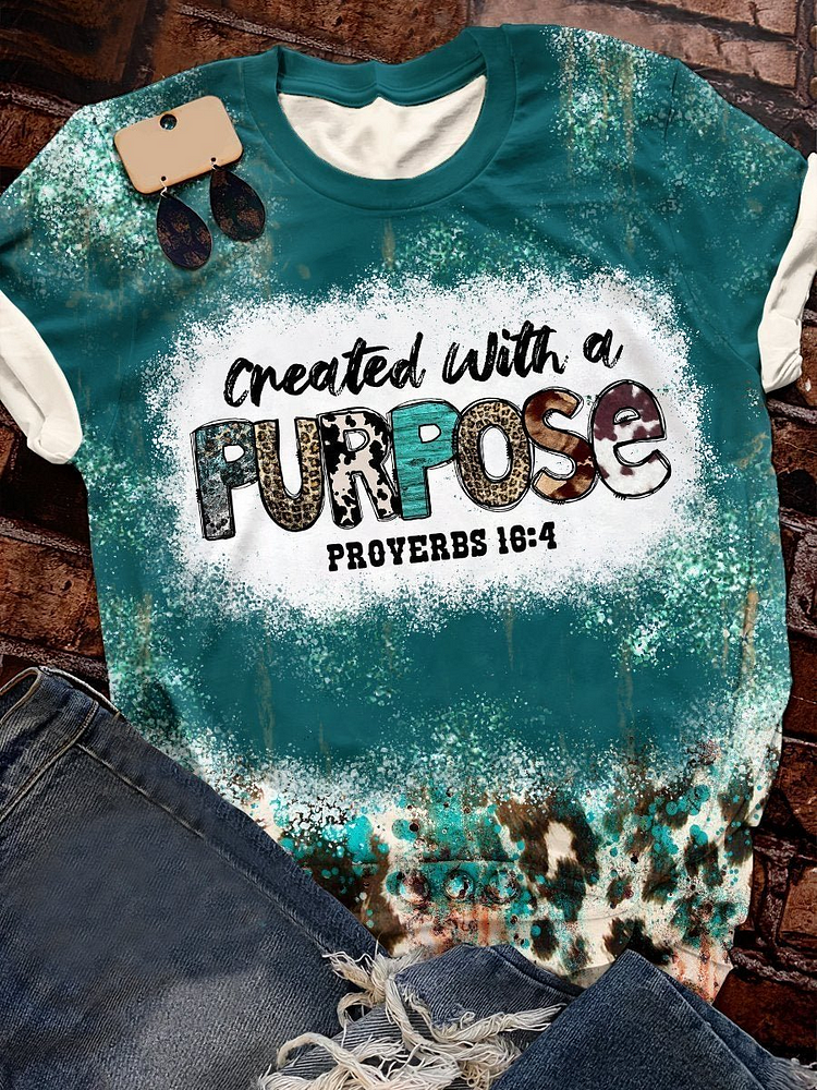 Created With A Purpose Print Short Sleeve T-shirt