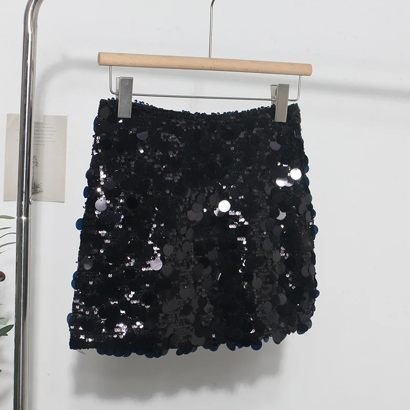 Nigikala Nigikala Shooting Heavy Industry Glitter Bling Bling Dress Babes Night Shop High-Waisted Ass A Short Skirt 1029