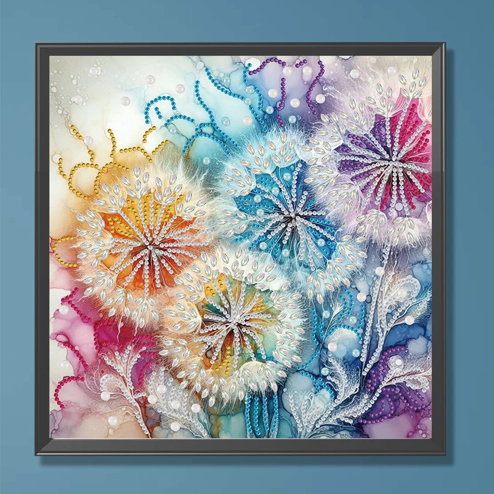 Diamond Painting - Partial Special Shaped Drill - Dandelion(Canvas|30*30cm)
