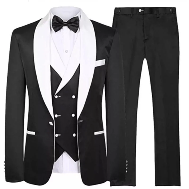 Inongge Made Royal Blue Men's Suit Groom Tuxedos Peak Lapel Best Man Suits Mens Wedding Suits (Jacket+Pants+Vest)
