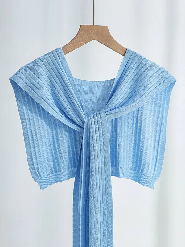 Casual 10 Colors Knitting Shawl&Scarf SKY BLUE-FREE SIZE