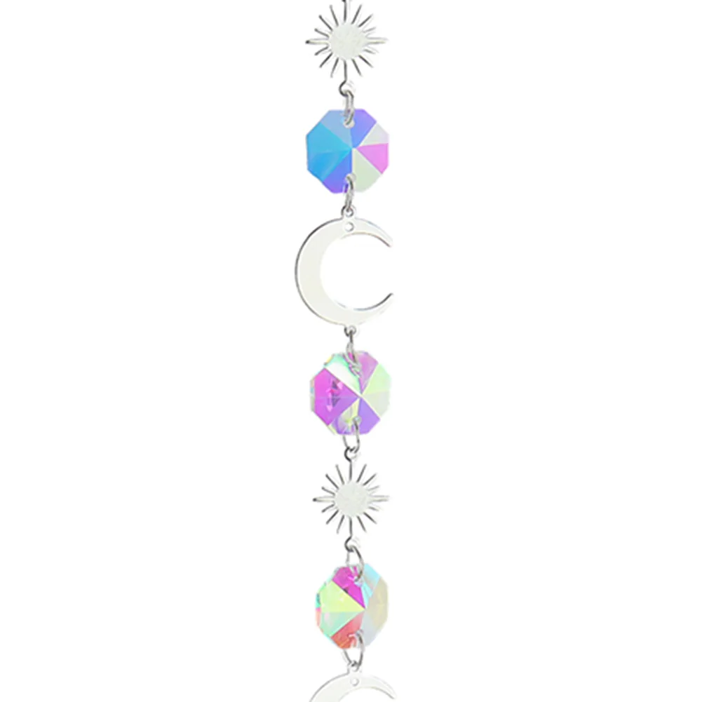 Wind Chime Crystal Light Catcher Ball Ornaments Round Frame Pendant (4)