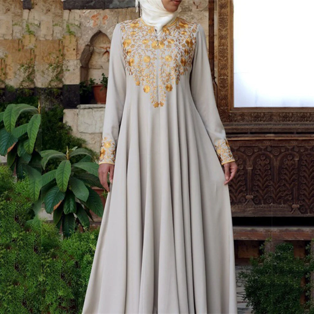 Uveng Uveng Spring New Long Dress Leisure Middle East Simple National Style Fashion Dress