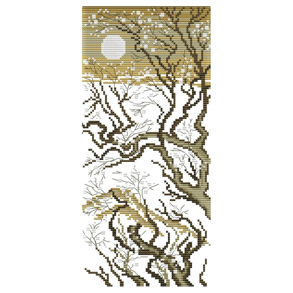 

Moonlight - 14CT Stamped Cross Stitch - 18*35cm, 501 Original