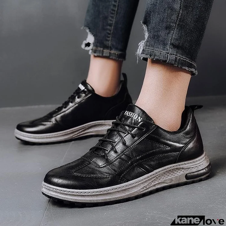 Men's Fashion Lace-Up Soft Flat Heel Sneakers