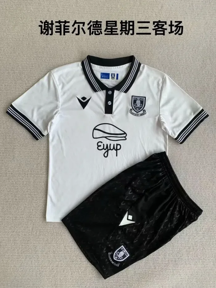 Adult Suit 2023-2024 Sheffield Wednesday Away White Soccer Jersey Shorts
