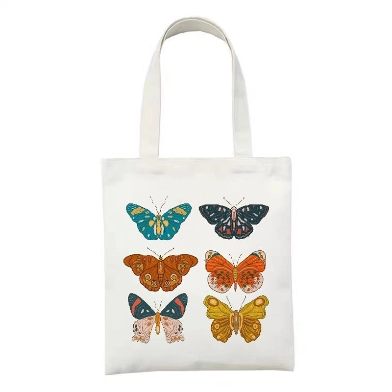 Women’s Minimalist Artistic Animal Mushroom Butterfly Shopping Bags