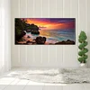 (US Only)Seaside Sunset Oil Paint By Numbers Kits Canvas Picture DIY Wall Drawing 80x40cm