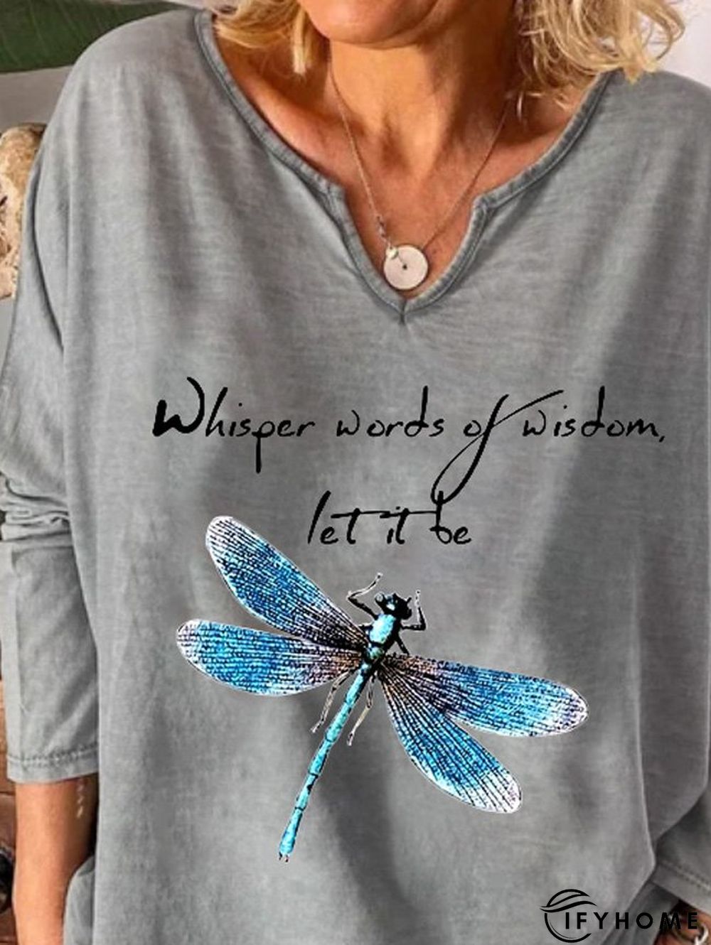 Vacation Jersey Notched Animal Tunic T-Shirt | IFYHOME