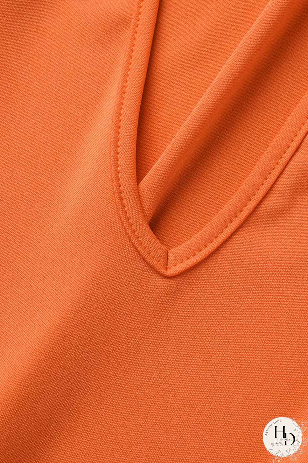 Orange Sexy Solid Patchwork Feathers Asymmetrical V Neck Pencil Skirt Dresses