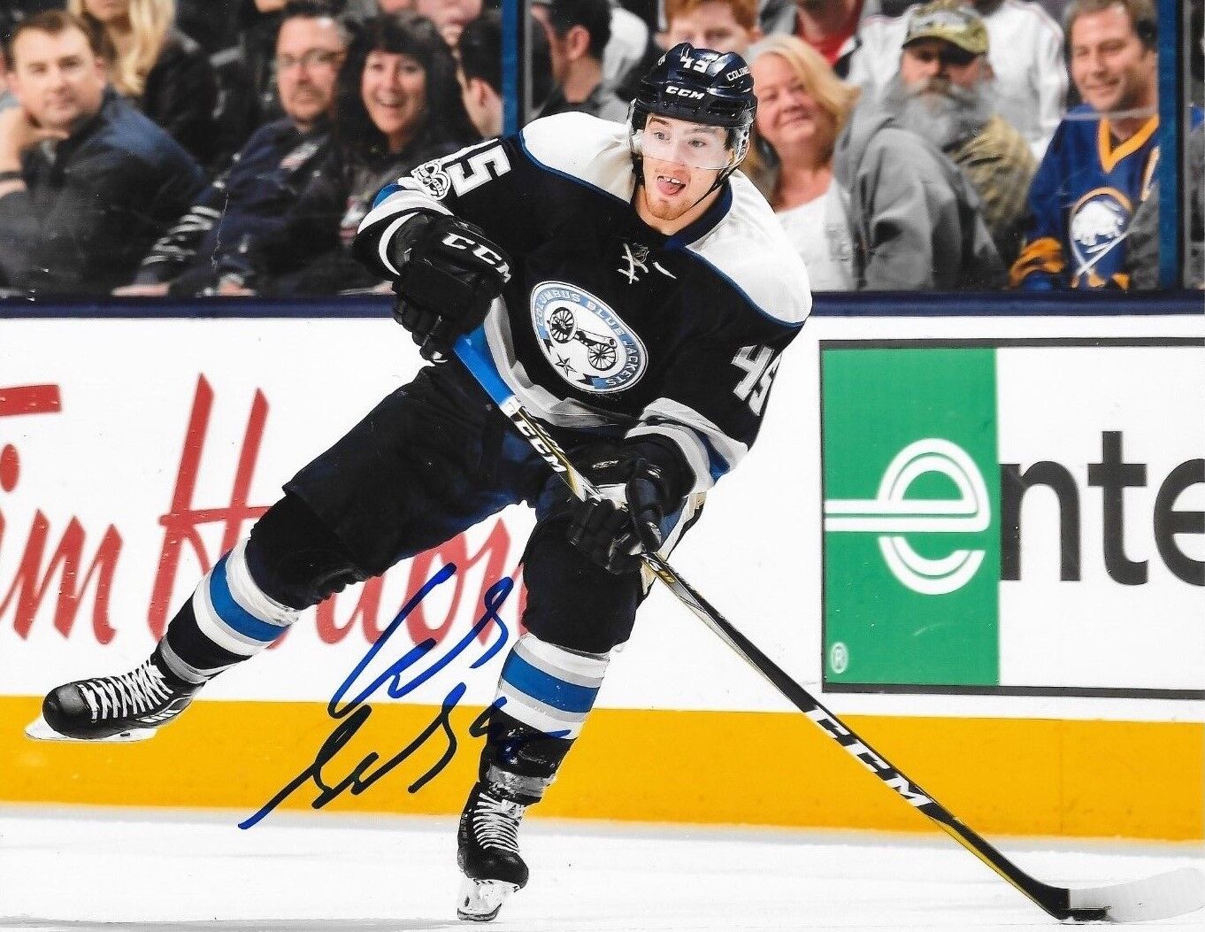 Lukas Sedlak signed Columbus Blue Jackets 8x10 Photo Poster painting autographed