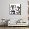 Sewing Machine Gnome-18CT Stamped Cross Stitch 30*30cm/11.81*11.81in