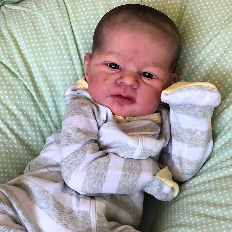 Reborn Doll Elijah 17.5" Awake Looking Lifelike Lovely Newborn Baby Boy Doll Cary, Unique Gifts for Friends - Reborndollsshop.com®-Reborndollsshop®