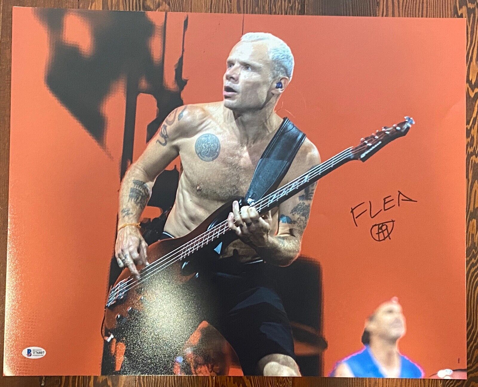 Flea Signed Autographed 16x20 Photo Poster painting Poster Red Hot Chili Peppers Beckett BAS COA